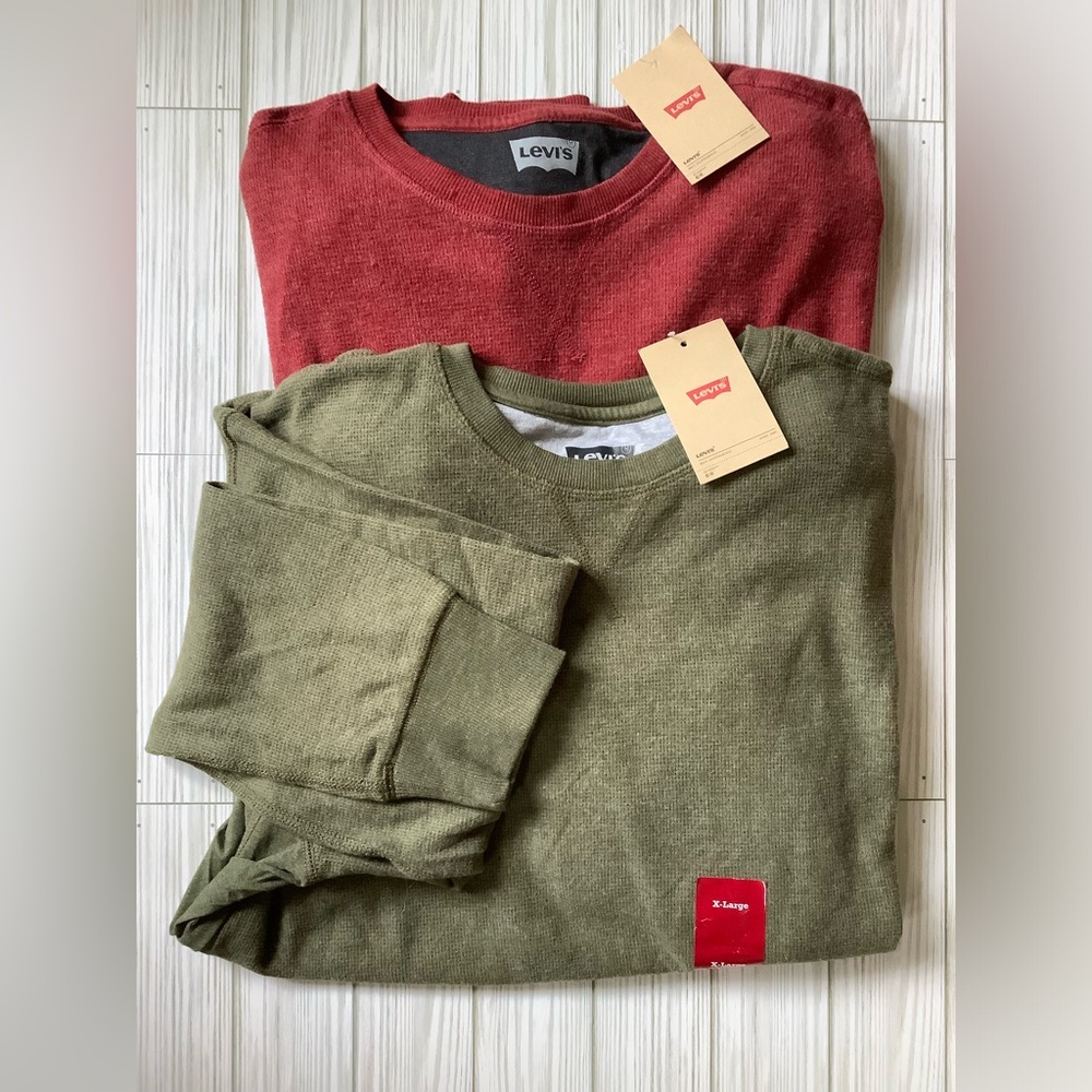 NWT! Levi Soft Waffle Knit Thermal Long Sleeve Shirt XL